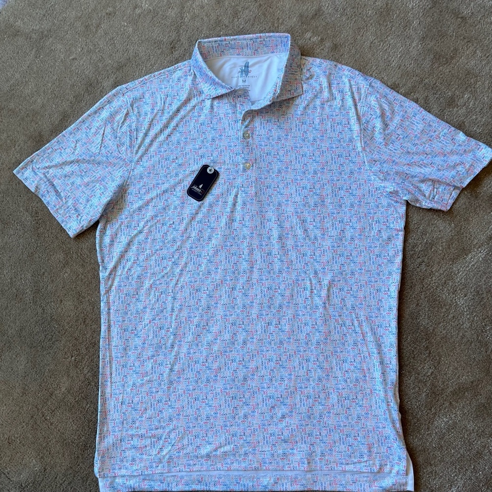 NWT Johnnie-O Featherweight Polo - Eyeglasses print